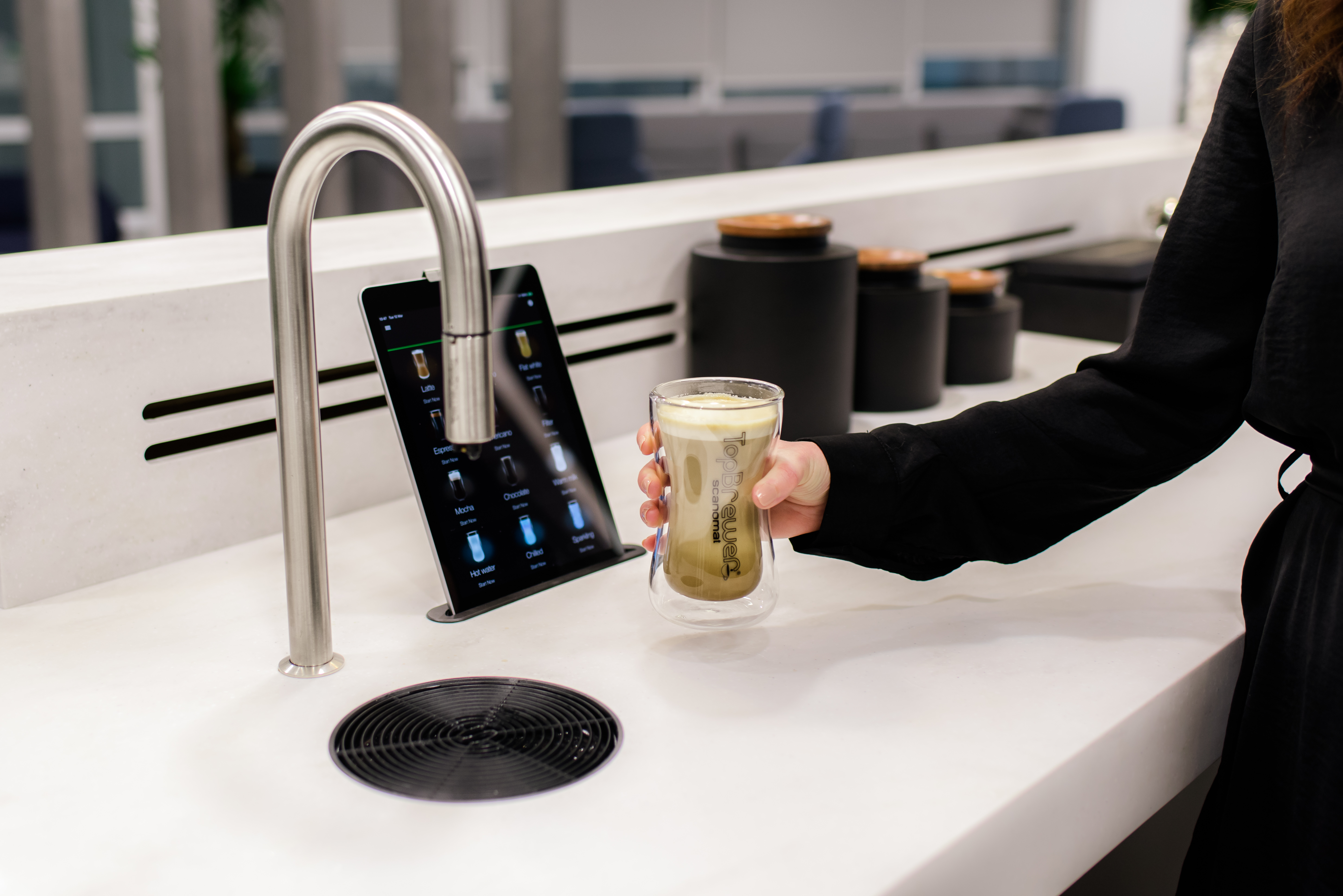 AmTrust TopBrewer coffee close up